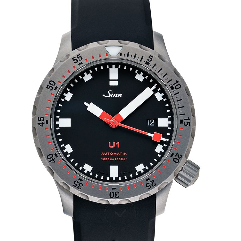 Sinn Diving Watches 1010.010-Silicone-FC-BLK